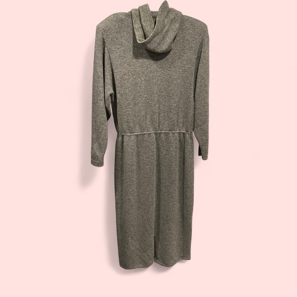 Vintage 80’s St. John gray button sweater Santana dress belt removable collar - Picture 3 of 15